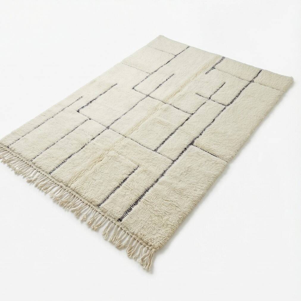 Large graphic Moroccan rug