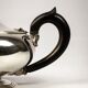 Christofle teapot in silver-plated metal & blackened wood – Triple Fine Line late 19th century