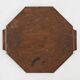 Art Deco Whiskey Tray in Metal and Wood, Belgium 1920s