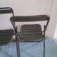 Lot of 3 folding chairs in vintage khaki military metal
