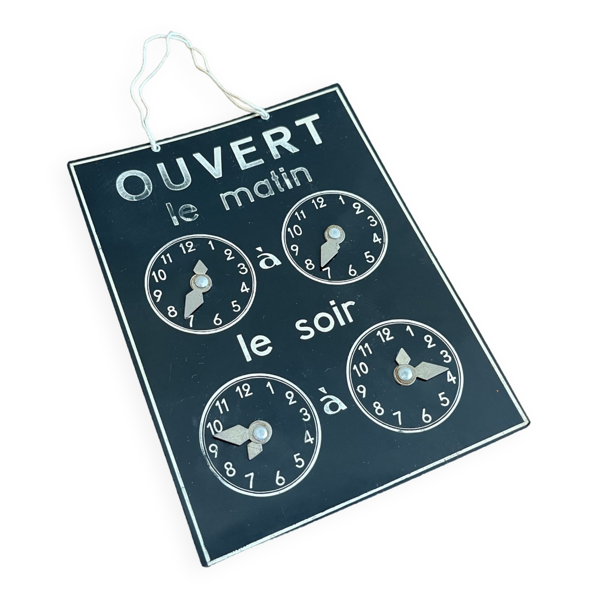 Opening hours poster