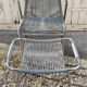 Armchair and ottoman scoubidou, gray, vintage, 70s