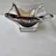 Murano Sommerso transparent brown glass catchall