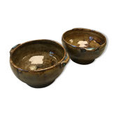 Vintage enamelled sandstone bowls