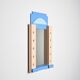 Polychrome wall mirror, France, circa 1980