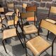 Set of 10 mismatched industrial chairs vintage mullca
