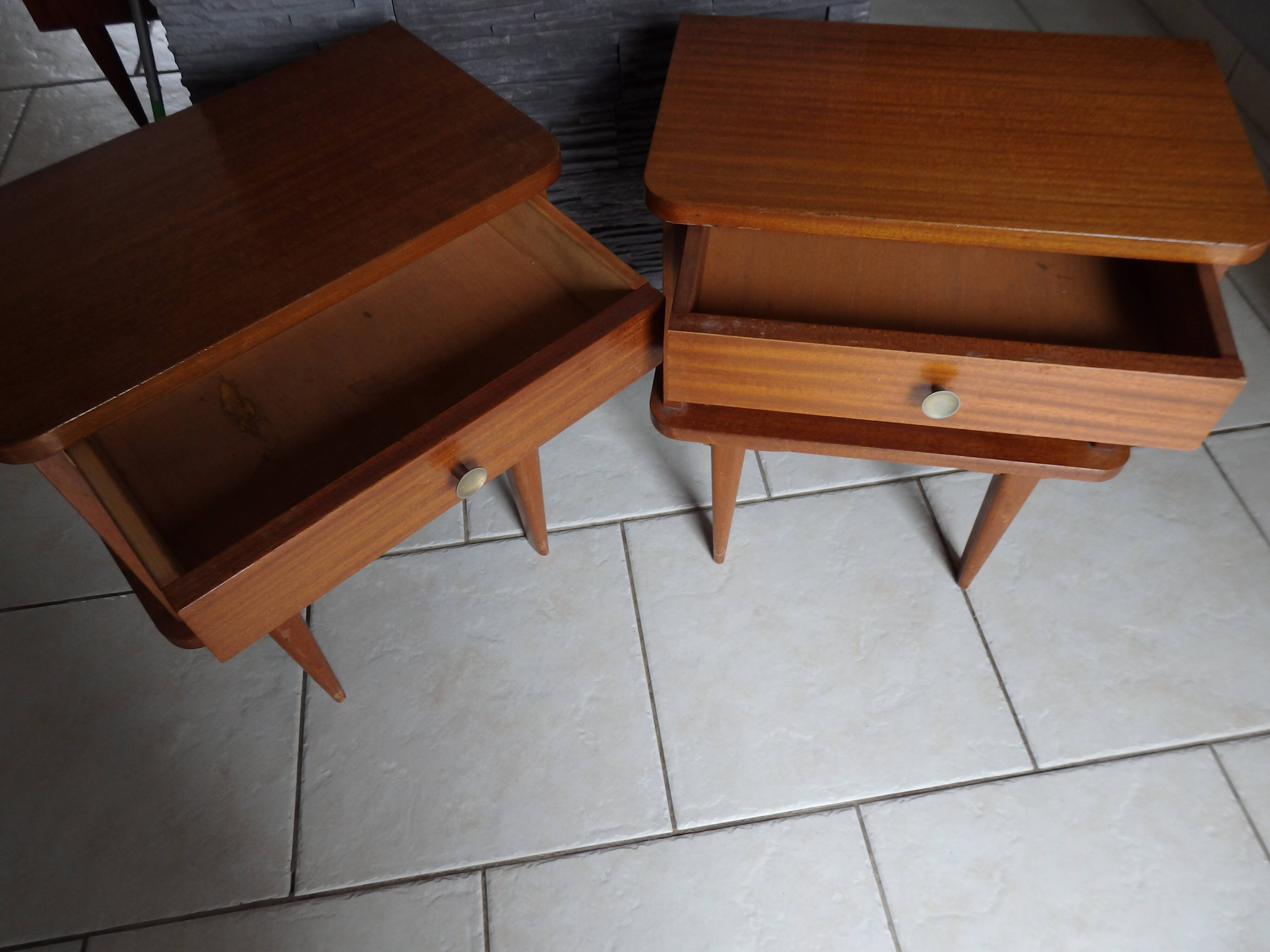 Pair of vintage bedside tables