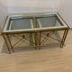 Vintage brass and glass nesting table