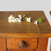 Pair of vintage country bedside tables oak and fir
