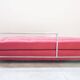 Vintage 1980s Eileen Gray Red Fabric and Metal Daybed