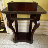 Console époque Restauration en Acajou et marbre