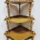 Large corner shelf in turned wood, Napoleon III style.