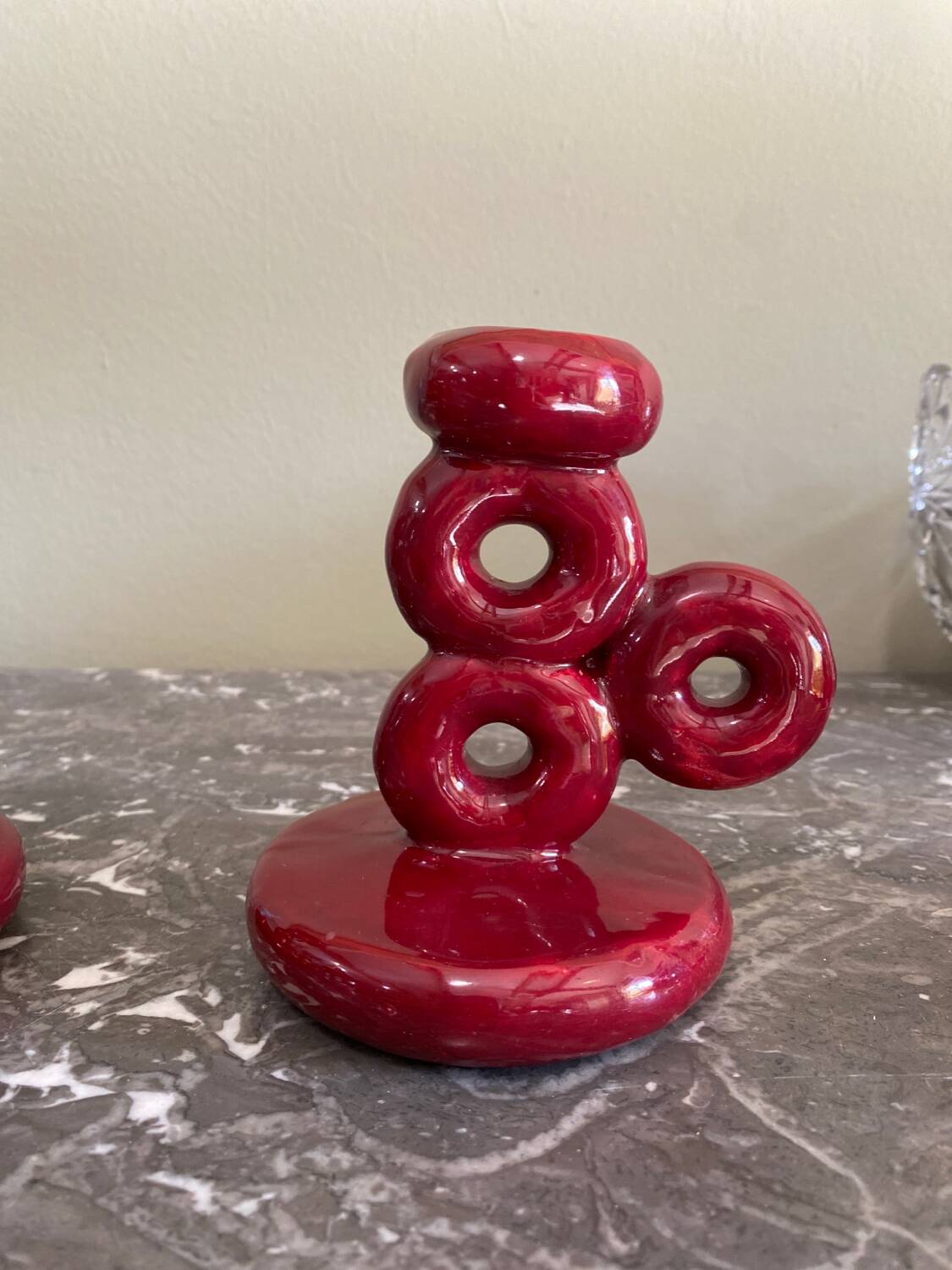 Pair of ceramic candlesticks