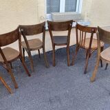 Mismatched bistro chairs