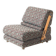 Modular folding chair, former Czechoslovakia in fabric and leather, 1970s