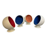 4 x chaise boule en fibre de verre années 1980
