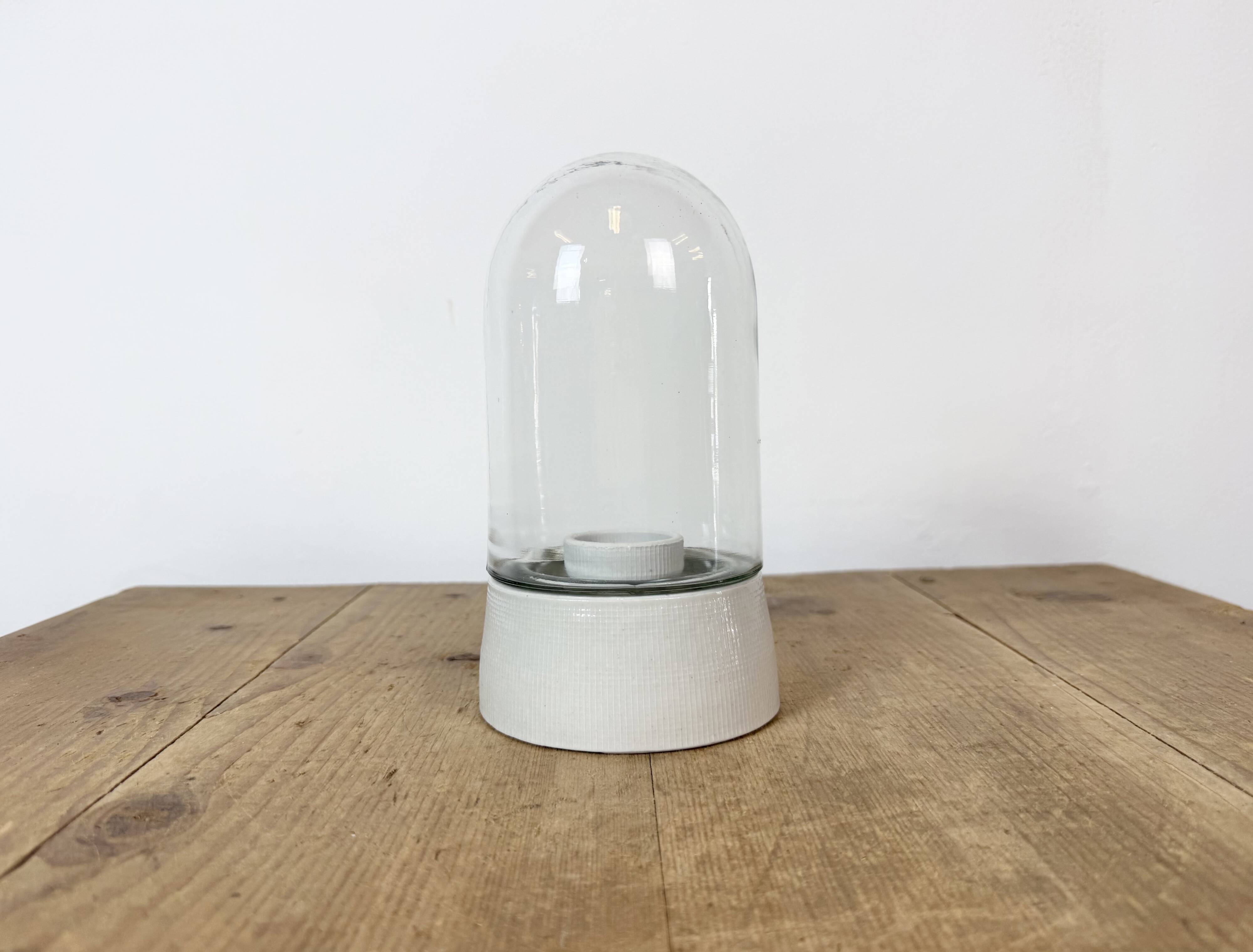 Vintage White Porcelain Ceiling Light, 1970s