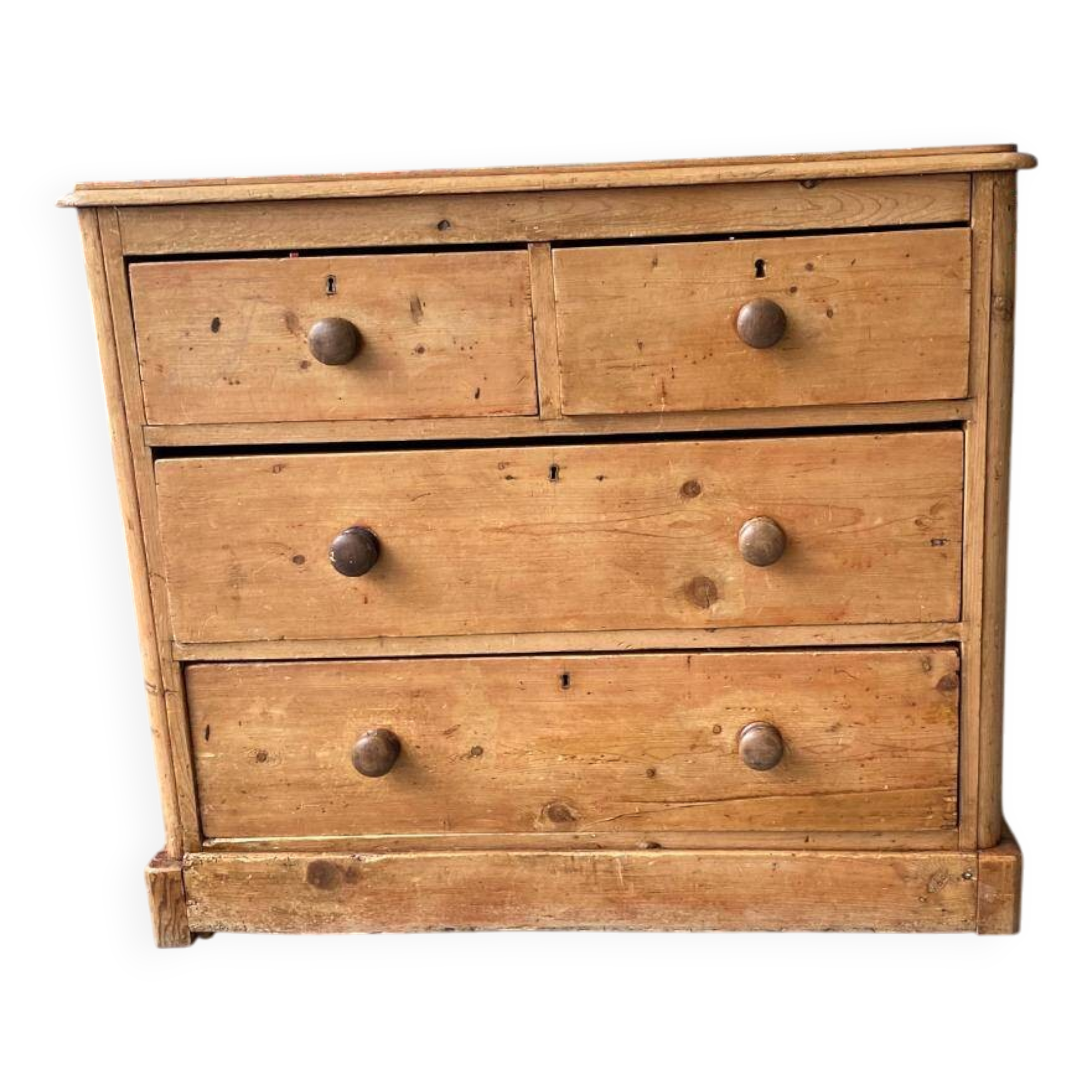 English order in fine pine, 19th century, 4 drawers.