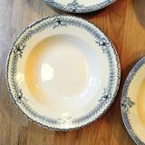 6 assiettes creuses dépareillées Terre de fer