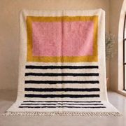 Tapis berbère fait main traditionnelle artisanale 2/3 m