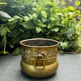 Brass Art Nouveau cache pot