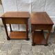Pair of cherry wood side tables
