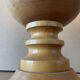 Large old turned wood lamp