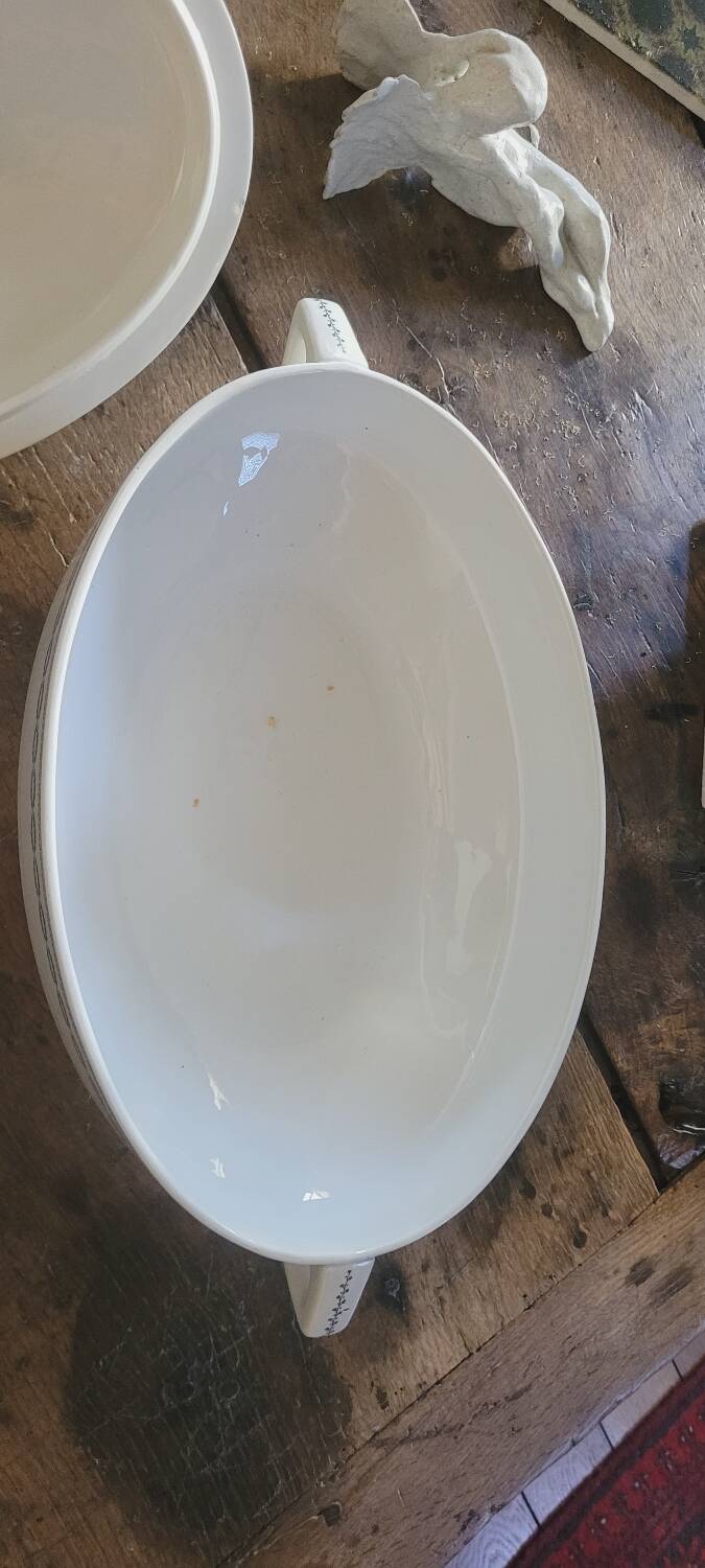 Sarreguemines iron earth soup tureen