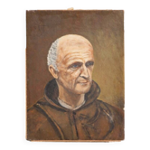 vintage painting, oil painting, monk portrait, man portrait, wall decoration, home decor