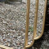 Art Deco style mirror in patinated gold iron 85 x 60 cm
