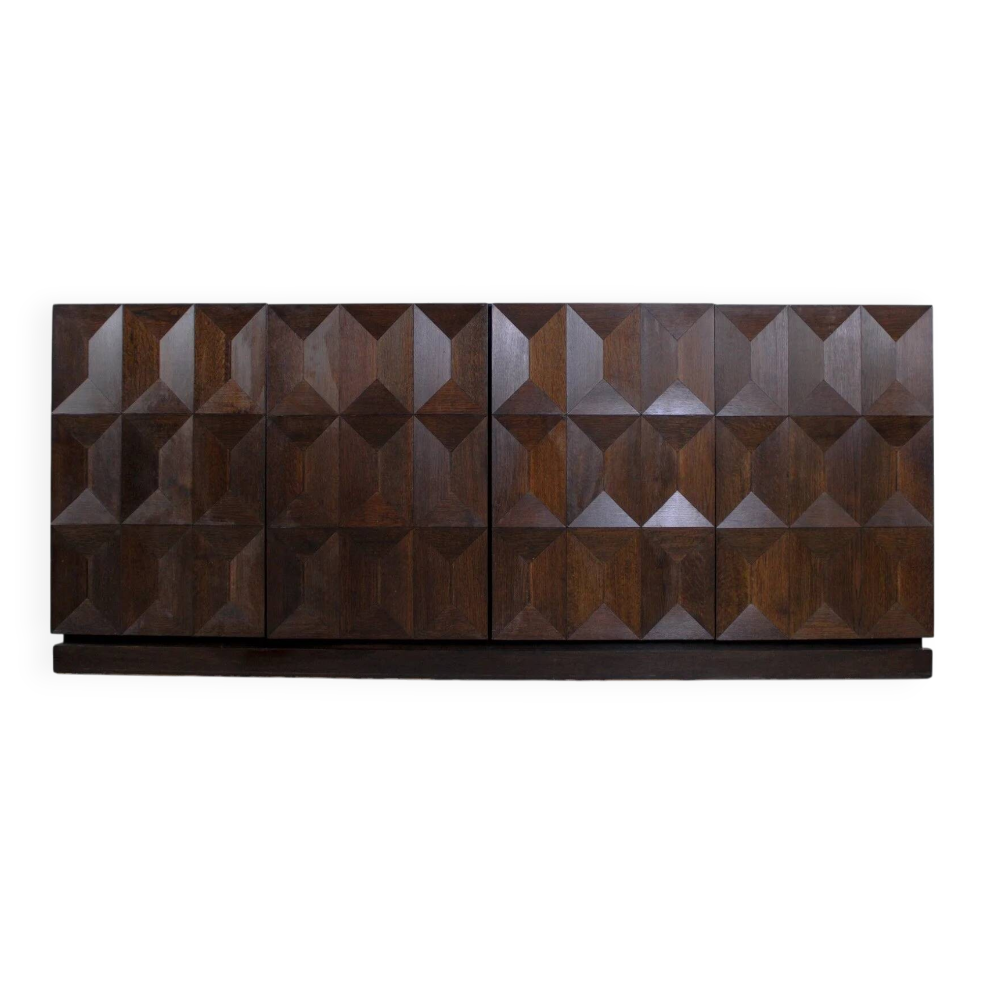 Diamond patterned sideboard - Belgium 1970s