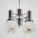 Murano Glass & Chrome Chandelier, Italy, 1970s