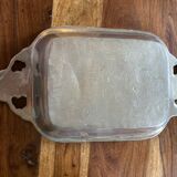 Lot of two vintage aluminum cast iron dishes