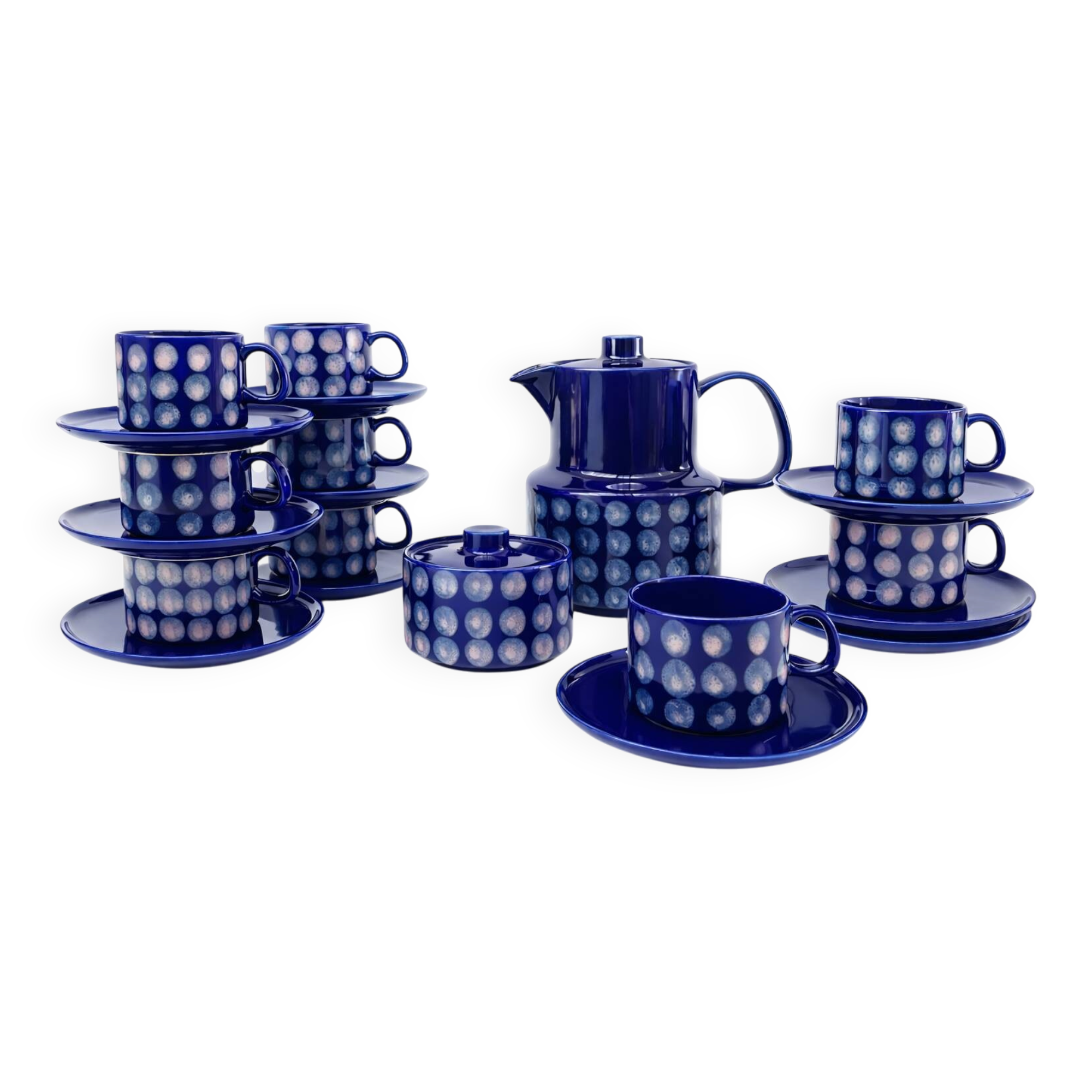 Melitta coffee service - copenhagen - cobalt blue - ceramic - 1970