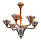 Venetian lustre made of Murano glass in amethyst colour, circa 1920.