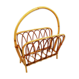 Bamboo and rattan magazine rack