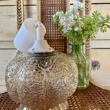 Vintage glass pendant light 1960 1970