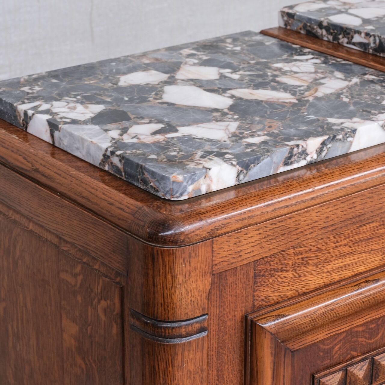 Art Deco French Marble Credenza or Sideboard