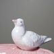Decorative bowl, vintage Italian earthenware empty pocket with shell and dove