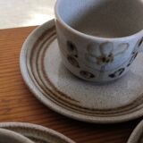 Coffee service sandstone "atelier d'art de lorraine" sarreguemines vintage