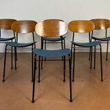 Wooden chairs and skaï