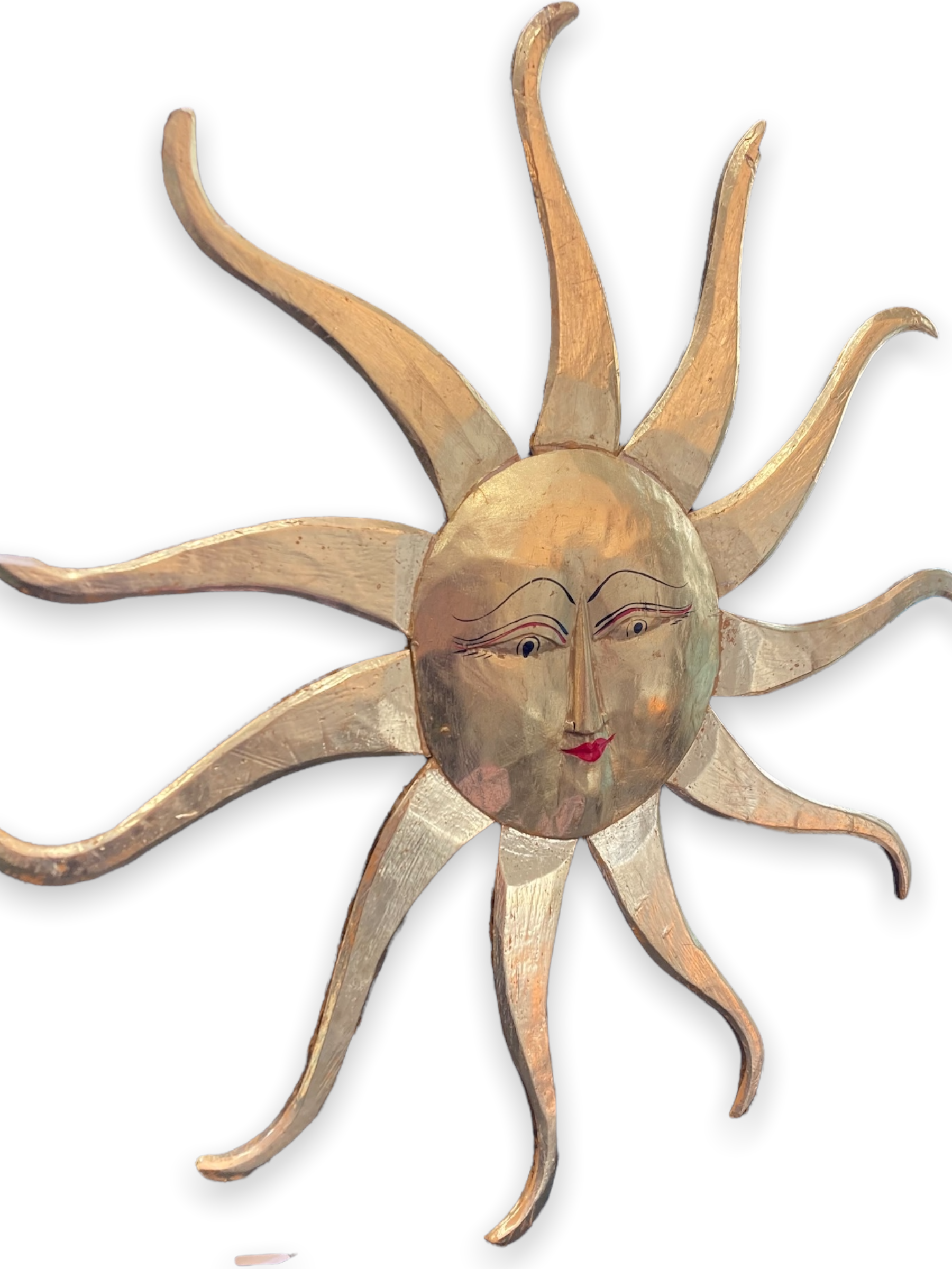 Sun in gilded wood