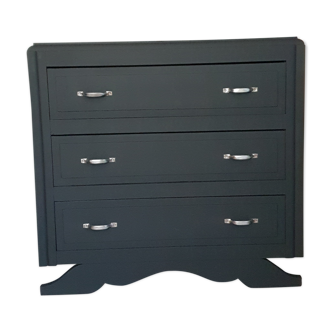 Commode noire art déco
