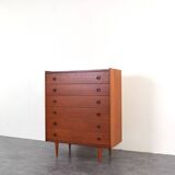 Mid-Century Danish Teak Chest of Drawers, 1960s.