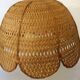 Suspension osier forme fleur vintage