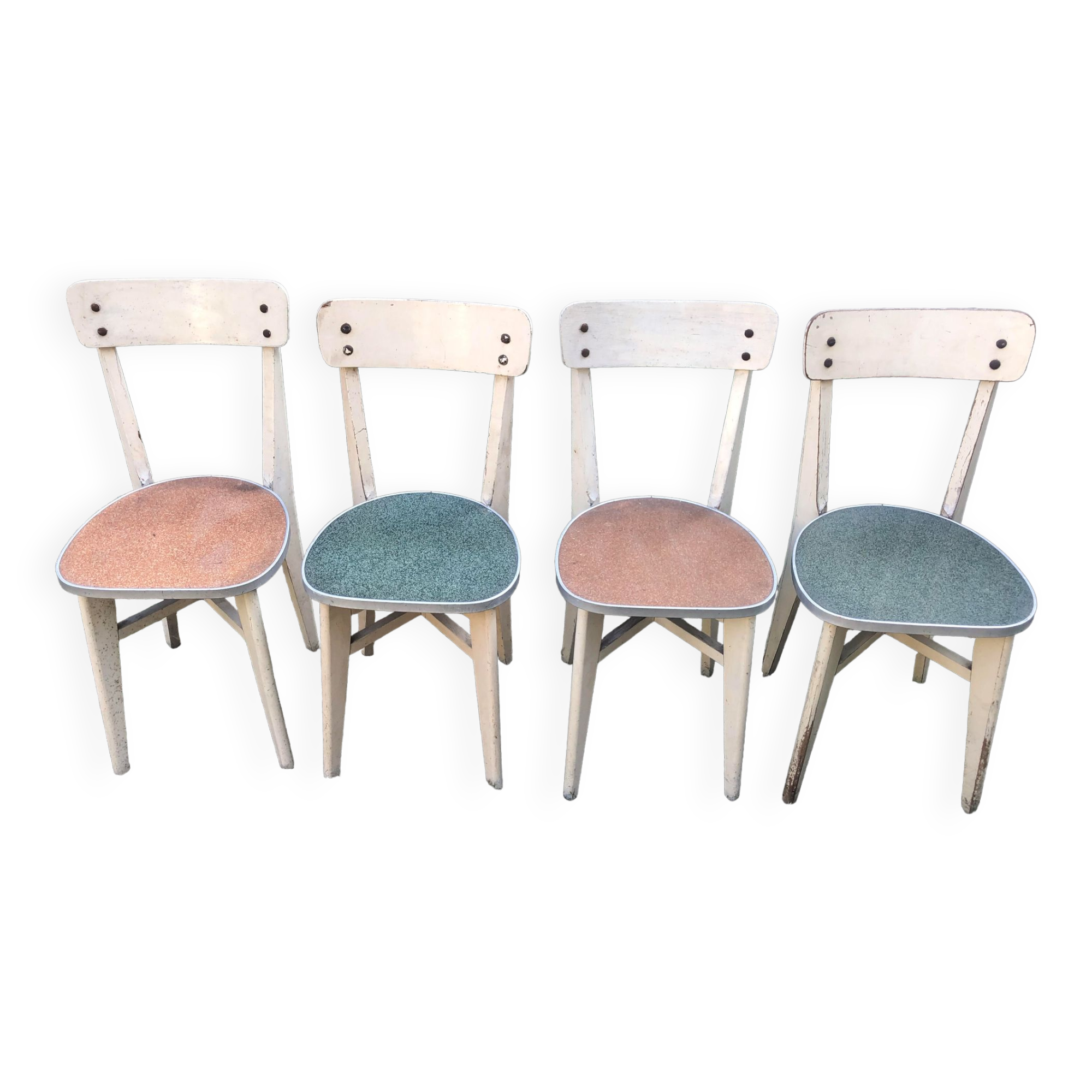 4 vintage bistro chairs from the 50s