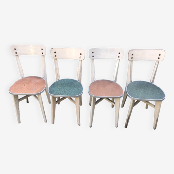 4 vintage bistro chairs from the 50s