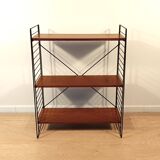 Mid century free standing rack with teak shelves by Dekker – Tomado