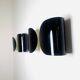 Foglio Wall Lamps In Black And White By Tobia Scarpa For Flos, Italy 1980S