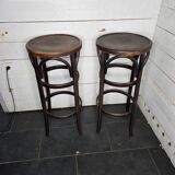 Pair of bentwood bistro stools